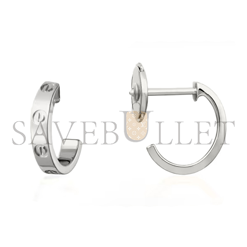 CARTIER LOVE HOOP EARRINGS, SMALL MODEL B8028900